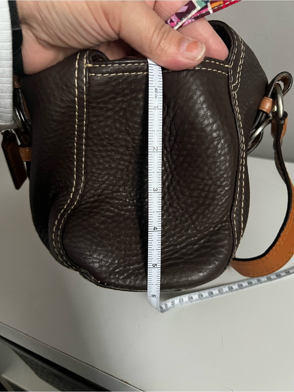 Coach Chelsea Satchel Brown Pebbled Leather F12334 - Picture 8 of 8